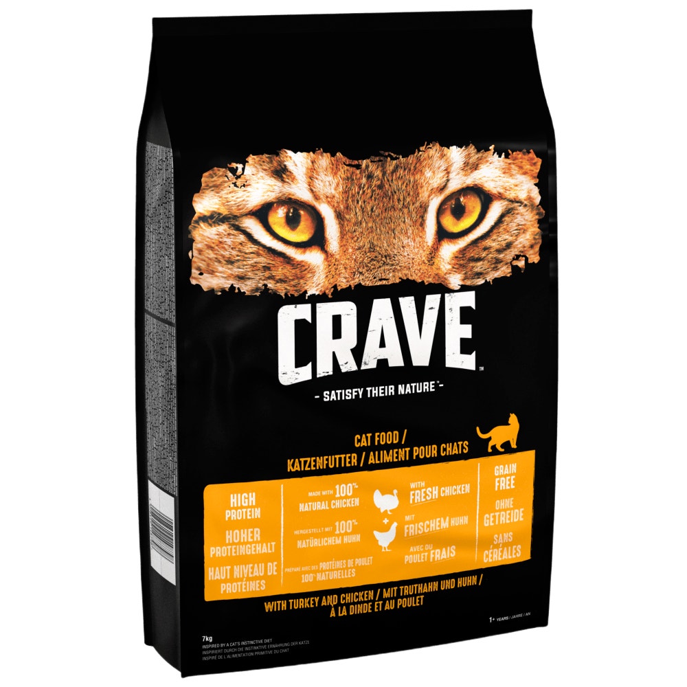 CRAVE™ Adult Dry Cat Food with Turkey & Chicken 7 Kg - 1