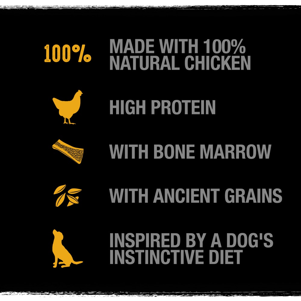 CRAVE™ Natural Grain Free Adult Complete Dry Dog Food Chicken & Grains 7kg - 3